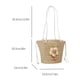 thumbnail image 5 of Bolso bandolera para mujer, bandolera de paja transpirable, Bolso con cordón, viaje de compras, 5 of 9