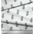 thumbnail image 2 of Soimoi Poly Georgette Fabric Leaves & Paisley Block Print Sewing Fabric Yard 42 Inch Wide, 2 of 3