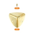 thumbnail image 3 of 2 Pcs Furniture Corner Edges Protector, 40mm Metal Edge Guard with Screws, Gold, 3 of 6