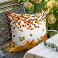 thumbnail image 3 of Throw Pillow Covers, Fall Pumpkins Decorative Throw Pillow Covers 20x20 Inch, Thanksgiving Red Orange Maple Leaves Branch Square Linen Pillow Cases for Couch/Living Room/Sofa, 3 of 9