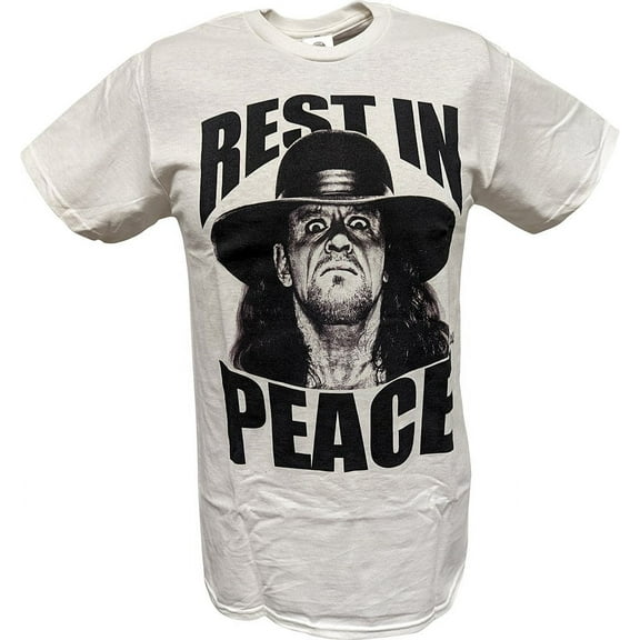 Undertaker Rest In Peace WWE Mens White T-shirt 5XL