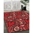thumbnail image 3 of Ahgly Company Machine Washable Indoor Rectangle Transitional Grapefruit Red Area Rugs, 5' x 7', 3 of 7