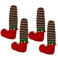 thumbnail image 1 of Promotion en Solde! Nomeni Décorations de Noël Housse de Pied de Table Rayée Housse de Pied de Chaise Housse de Protection pour Table et Chaise, Vente de Déguisement Rouge, 1 of 6