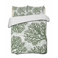 thumbnail image 2 of Quilts Twin XL Size, Dark Sage Green Coral Coastal Soft Comforter Bedding Set for Bed, Summer Beach Nautical Ocean Lightweight Quilted Bedspread with Pillow Cover(2 Pieces) for All Season, 68x98 Inch, 2 of 9