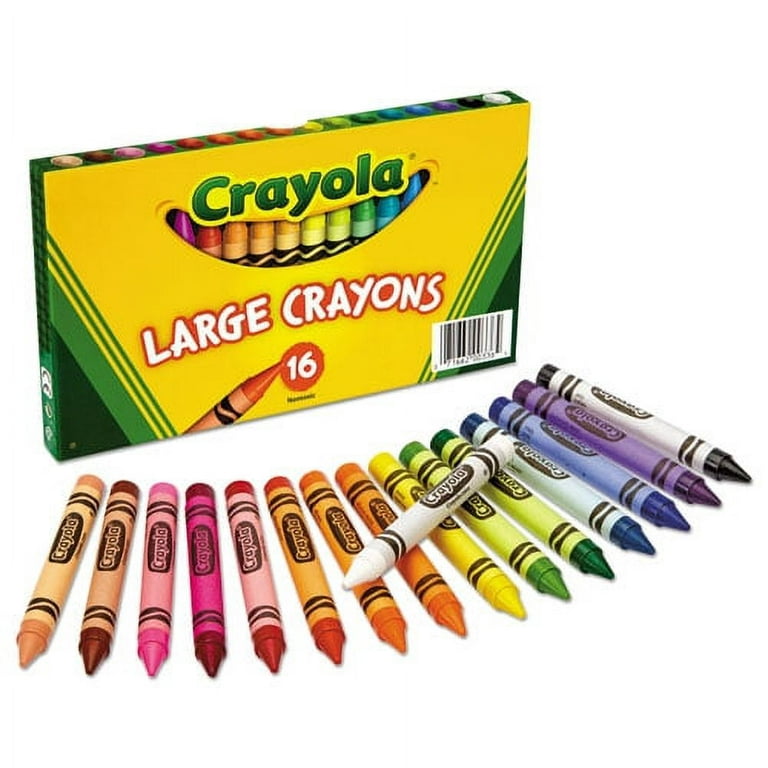 Prang Large Molded Crayon Set in Lift Lid Box, Assorted Color, Set of 8