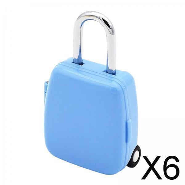 Candado con combinación sin llave Soledad 5 piezas para casillero de gimnasio y escuela color azul