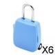 thumbnail image 1 of Candado con combinación sin llave Soledad 5 piezas para casillero de gimnasio y escuela color azul, 1 of 8
