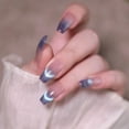thumbnail image 2 of Uñas postizas adhesivas NNIPRAIYE ombré medianas estilo coffin, 24 piezas, 2 of 6