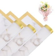 Flower Wrapping Paper, 57cm/22 Inch Light Gray Packaging Paper, Pack of 10