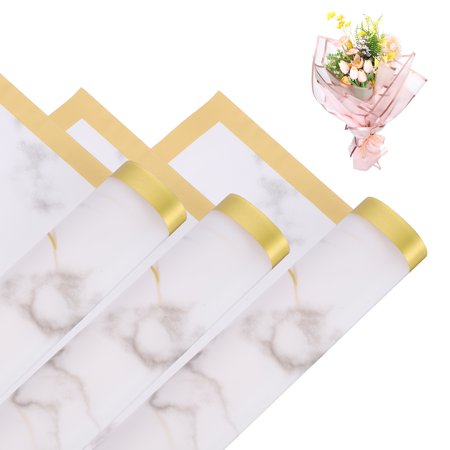 Flower Wrapping Paper, 57cm/22 Inch Light Gray Packaging Paper, Pack of 10