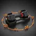 thumbnail image 2 of Adjustable Dumbbell Set of 2, 25LBS Pair Free Weights Dumbbells Set, Fast Adjust Dumbbell Weight Set with Anti-Slip Handle and Tray for Home Gym Strength Training Equipment, 2 of 6