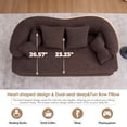 thumbnail image 3 of Timbernest 70" Convertible Sleeper Sofa, 2-in-1 Chenille Boneless Loveseat, Folding Floor Cloud Couch for Living Room Apartment, Brown, 3 of 7