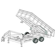 14HDGN - 6'4" x 14' - 14K Gooseneck Dump Trailer DIY Master Plan - 27 How-to Steps w/ Blueprint Paper - Engineer Approved