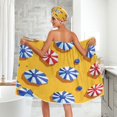 thumbnail image 5 of 3-Piece Bathroom Towel Set with Bath Towel, Quick-Dry Hair Cap and Hair Turban for Bath Yoga Beach Beach Umbrellas and Balls, 5 of 6