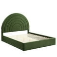 thumbnail image 5 of Platform Bed Frame, Full, Green, Velvet, Hotel Bedroom, Modern Contemporary, HB38104, 5 of 9
