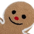 thumbnail image 3 of Phantoscope Christmas Series Gingerbread Man Shaped Decorative Pillow, 13" x 17", Beige, Pack of 1, 3 of 6
