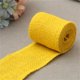thumbnail image 5 of Yuarrent 1 rollo de cintas de yute coloridos y elegantes accesorios de ropa prácticos manualidades DIY cómoda cinta de ropa Natural Artesanía Amarillo 6*200cm, 5 of 6