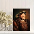 thumbnail image 2 of Qisvanset White Dog Oil Painting Canvas Print 12x16 Inch Study Bathroom Art, 2 of 8