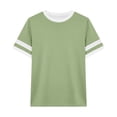thumbnail image 4 of Gzbliryd Boys Graphic T Shirts Letter Print T Shirt Top Cute Summer Tops for Boys Girls Summer Tops Summer Clothes for Teens (Green,3-4 Years), 4 of 4