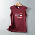 thumbnail image 5 of Usmixi Womens Tank Tops Baseball US Flag Print Crewneck Sleeveless Shirts 4th July Independence Day Loose Fit Racerback Tank Tops Wine XL Clothes, 5 of 5