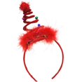 thumbnail image 1 of Navidad crece en la oscuridad espiral Navidad sombrero en forma de diadema Navidad Año nuevo fiesta regalo pluma primavera sombrero LED tocado, 1 of 4