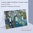 thumbnail image 3 of Yayeee Toggle Light Switch Wall Plate 3-Gang 6.37"x4.48" Decorative Outlet Cover, Yellow Tree, 3 of 7