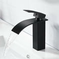 thumbnail image 1 of Grifo de lavabo moderno Black Falls, grifo de baño de diseño elegante, mezclador de baño de latón, agua fría y caliente disponible, grifo Black Falls, antioxidante, 1 of 5