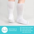 thumbnail image 7 of Diabetic Socks, AMITOFO 3 Pairs Diabetic Socks for Men Women Extra Wide Calf Size 10 13 for Swollen Feet, Cotton Edema Bariatric Must Haves Neuropathy Socks, White, 7 of 7