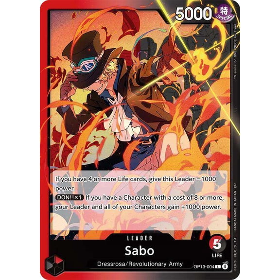 One Piece Carrying On His Will Leader Sabo OP13-004