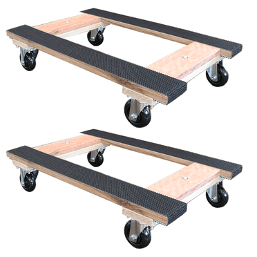 Heavy Duty Furniture Dollies with Rubber Grip Pad - 2 Pack - 1,600lbs Each Dolly