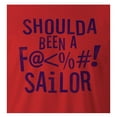 thumbnail image 2 of 9 Crowns Tees Mens Womens Shoulda Been a Sailor Funny Cursing T-Shirt (Mens Red, 3X-Large), 2 of 4