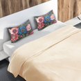 thumbnail image 5 of Yayeee Pillowcase Standard Size Set of 2 Satin Wrinkle Resistant Envelope Pillow Case, Vibrant Blooming Flowers, 5 of 8