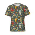 thumbnail image 4 of Vsdgher Cute Animal Forest Print Men's Dry Fit Mesh Athletic Shirts Moisture Wicking Tennis T-Shirt Tops, 4 of 9