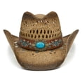 thumbnail image 2 of Sombrero vaquera FLUFFY SENSE. Sombrero de vaquero de paja para mujer, 2 of 8