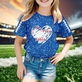thumbnail image 2 of CONZONE Toddler Baby Girls Short Sleeve T Shirts Glitter Sequin Graphic Tee Shirt for Girls Crew Neck Soft Loose Childrens Spring Tops, 2 of 4