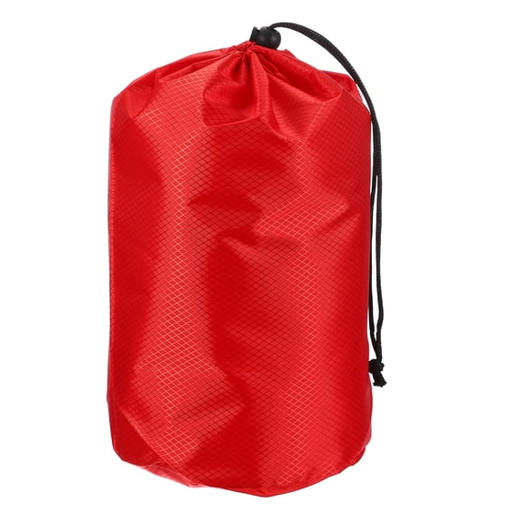 Uxcell Stuff Sack, Waterproof Ditty Bags Storage Sacks Portable Outdoor Ultralight Drawstring Dry Stuff Bag Gear with Toggle 7x13In & Red for (Backpacking Camping Traveling Hiking)