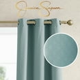 thumbnail image 2 of Jessica Simpson Faye Geometric Grommet Window Curtains with Tiebacks, Aqua, 38" x 84", 2 of 6