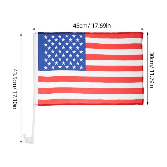 4-Pack American Car Flags for Truck and Vehicle , Polyester National Flags, Multi-Use Patriotic Window Flags