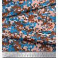 thumbnail image 3 of Soimoi Georgette Viscose Fabric Two Tone Camouflage Print Fabric by the Yard 42 Inch Wide, 3 of 3