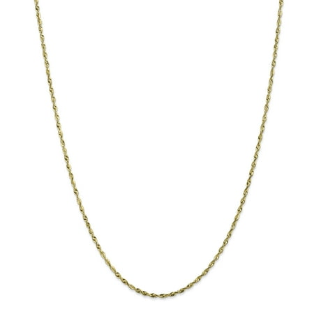 10k Yellow Gold 1.8mm Lite Link Rope Chain Necklace 18 Inch Pendant Charm Handmade Gifts For Women For