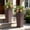 Brown, variant on TopComfy Tall Planters for Outdoor Plants Set of 2, 23.6" Modern Tapered Indoor Flower Pots with Drainage Holes/Partition/Tray for Porch Patio Garden, Black