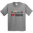 thumbnail image 3 of Inktastic I Love Trains Youth T-Shirt, 3 of 5
