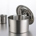 thumbnail image 4 of Stew Pot with Lid Non Stick Magnetic Stainless Steel Soup Seasoning Container Kitchen Utensil S, 4 of 5