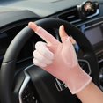 thumbnail image 5 of HSHDLDF Gants d'Été anti-UV pour Femmes, Gants de Cyclisme pour Filles avec Protection UV, Gants de Conduite à Écran Tactile, Gants Antidérapants à Rabat pour le Bout des Doigts, 5 of 5