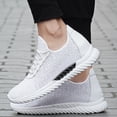 thumbnail image 5 of Men Sweat-Free Casual Walking Shoes, summer ventilated mesh sports sneakers with cool feeling. Cushioned footbed effectively relieves foot fatigue after long walking., 5 of 5