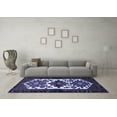thumbnail image 3 of Ahgly Company Machine Washable Indoor Round Persian Blue Traditional Area Rugs, 7' Round, 3 of 4