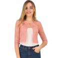thumbnail image 1 of INSPIRE CHIC Cardigan Court en Dentelle Florale pour Femmes Rose G, 1 of 6