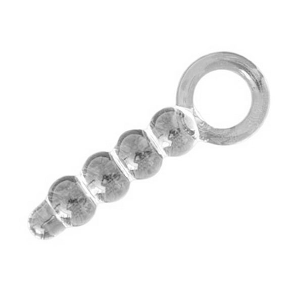 Clear Beads Glass Body Massager Crystal Ring Personal Massage Wand