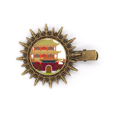 thumbnail image 1 of China Architecture Landmark Traditional Pattern Hairpin Sun Headwear Retro Metal Clips Pin, 1 of 3