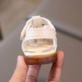 thumbnail image 7 of Duqingm Toddler Summer Shoes Kids Girls Boys Sandals with Cork Footbed Adjustable Strap Toddler Casual Slides Sandals Open Toes Flat Beige,5, 7 of 7